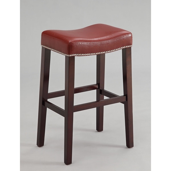 Bar Stool (Set-2), Red & Espresso
