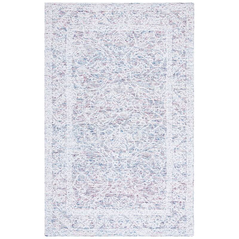 SAFAVIEH Handmade Metro Anisia Wool Rug - 6' Square - Ivory/Red