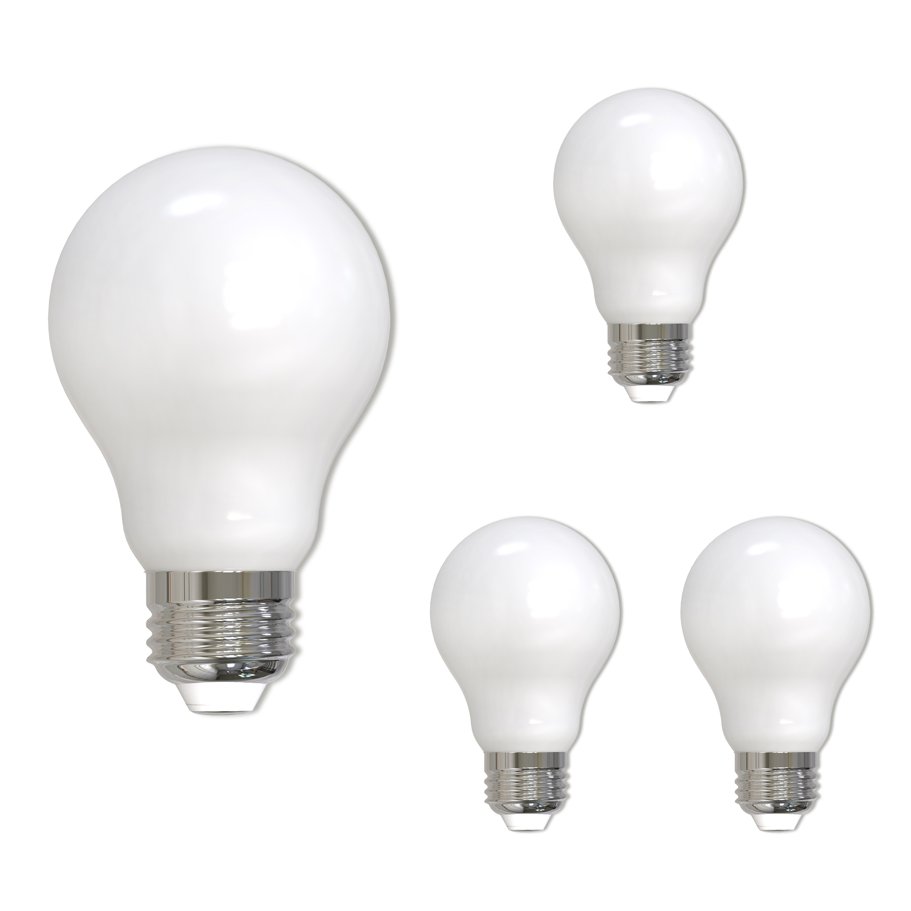 Bulbrite LED Filament Pack of (4) 14 Watt Dimmable A19 Light Bulb with Milky Glass Finish and Medium (E26) Base