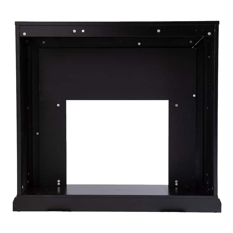SEI Furniture Tranton Contemporary Color Changing Electric Fireplace with a Mirrored and Faux Marble Mantel
