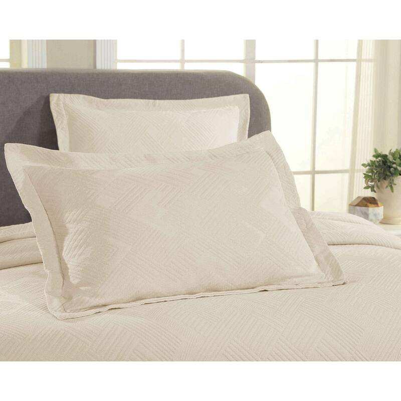Superior Geometric Fret Cotton Decorative Bedspread Set
