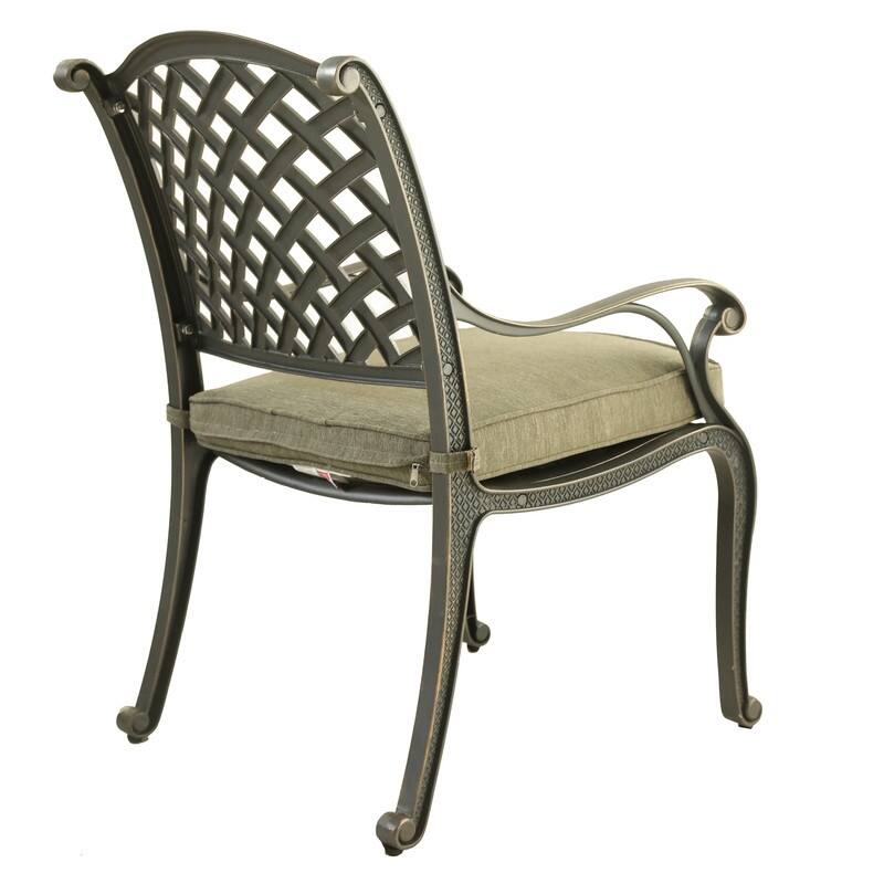 Ventura Cast Aluminum Dining Arm Chair with Cushion