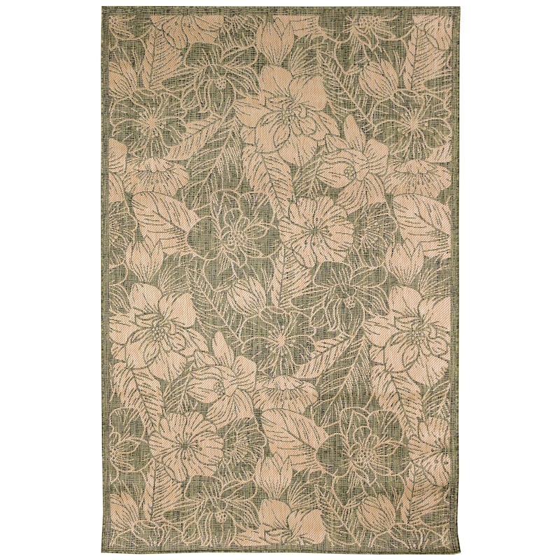 Liora Manne Carmel Botanical Indoor/Outdoor Rug - 3'3" x 4'11" - Green/3'3" x 4'11"