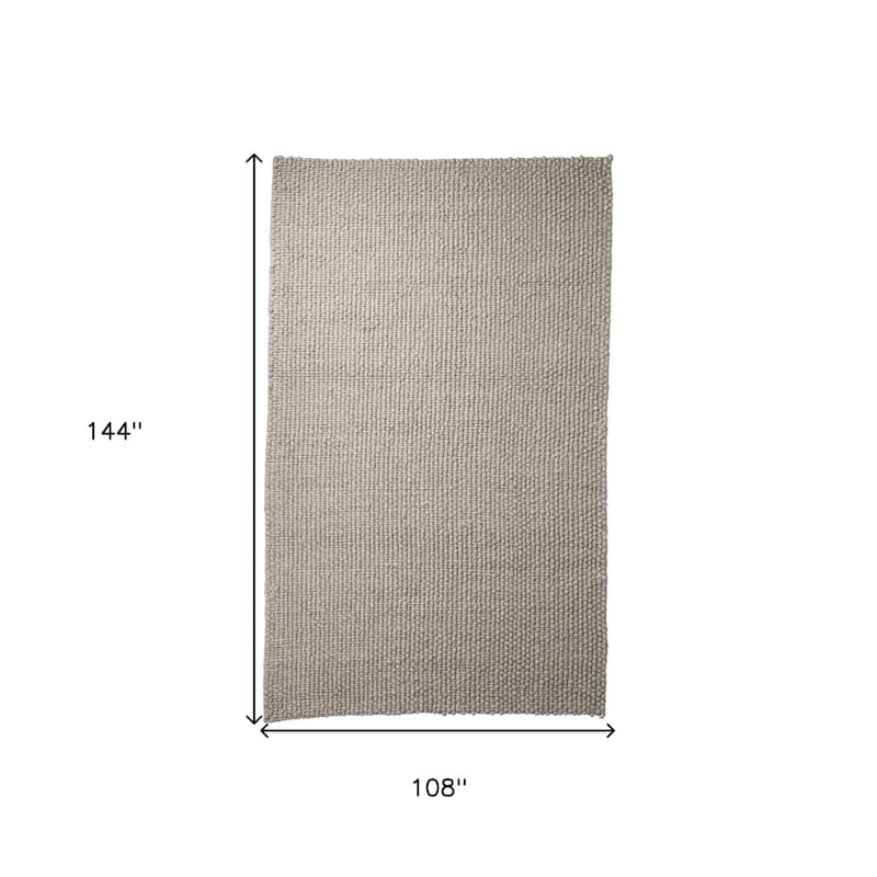 HomeRoots Solid Color Modern Rectangle Area Rug - 144 in. x 108 in. x 0.4 in.