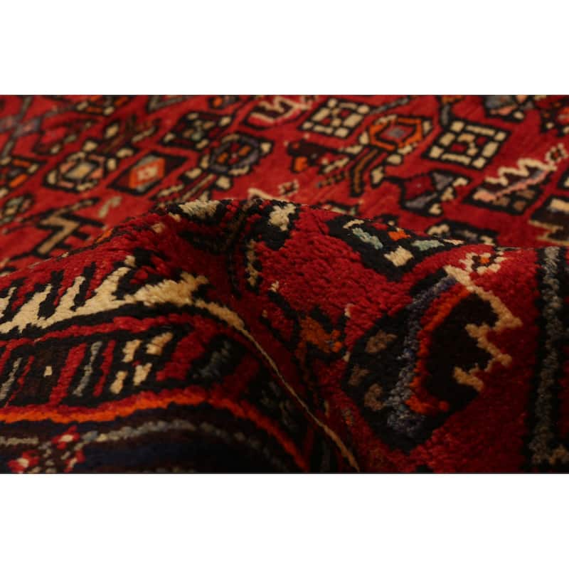ECARPETGALLERY Hand-knotted Andelz Red Wool Rug - 4'11 x 9'1
