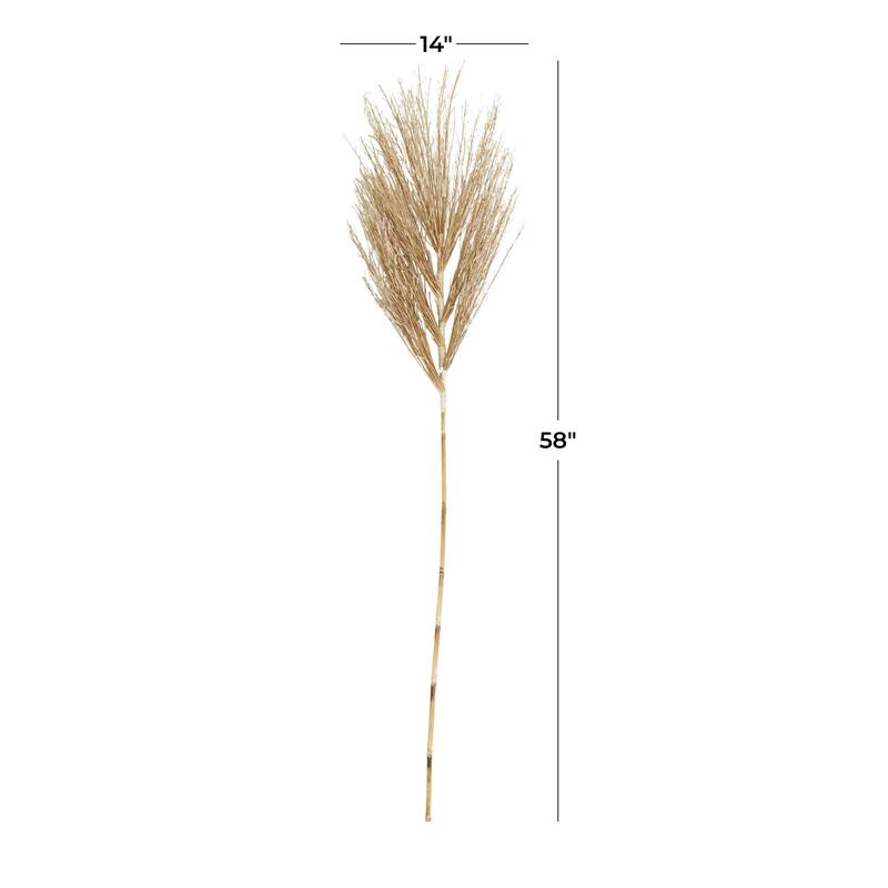 Dried Plant Palm Leaf Tall Home Decor Natural Foliage with Grass - Brown - Roche River Decor
