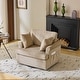 preview thumbnail 25 of 26, Corduroy Living Room Swivel Accent Chair