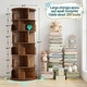 preview thumbnail 64 of 102, 4/5/6 Tiers Round Rotating Bookcase, Revolving Floor Standing Bookshelf Corner Organizer Display