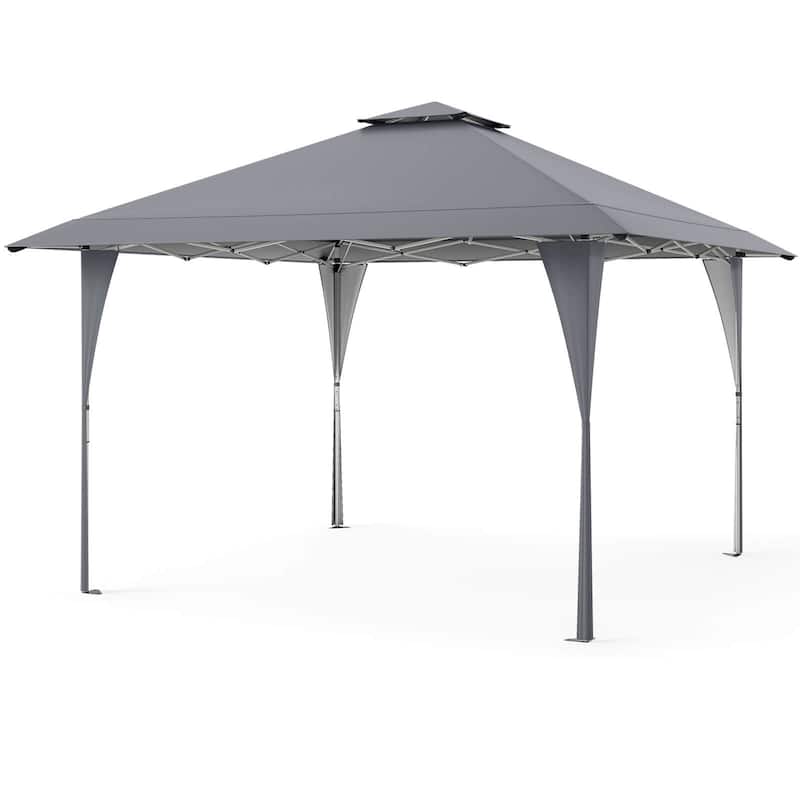 Costway 13 X 13 FT Pop up Gazebo Outdoor Canopy Tent with Portable - See Details - Grey