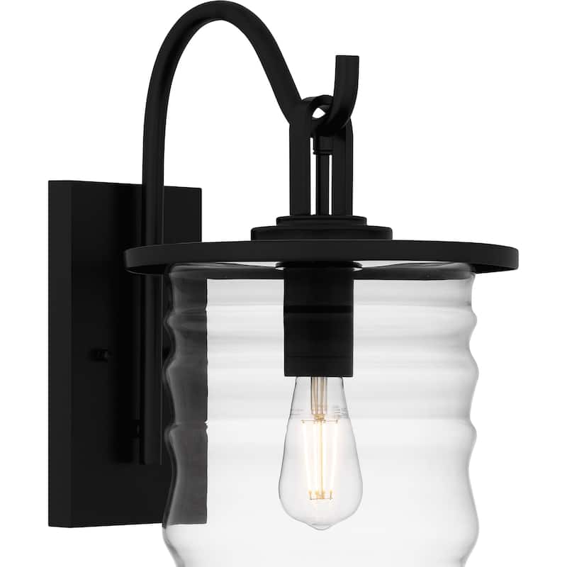 Noland 1-Light Matte Black Outdoor Wall Lantern