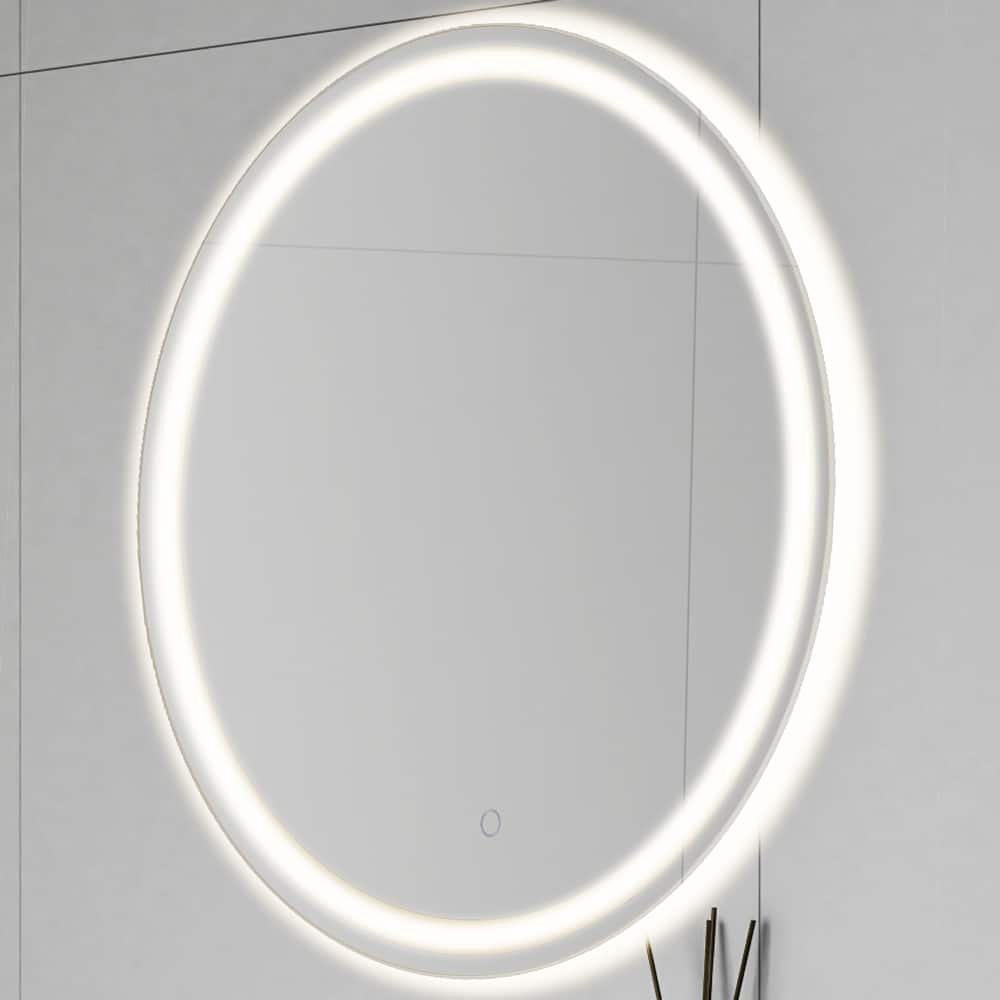 JONATHAN Y Remy 27" Frameless LED Vanity Mirror - Anti-Fog, Tri-Color, Touch Control