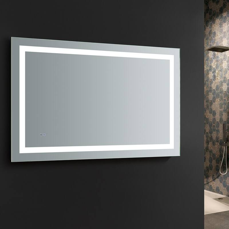 Fresca Luminosa 30" x 48" Framed Bathroom Mirror with LED Lighting and