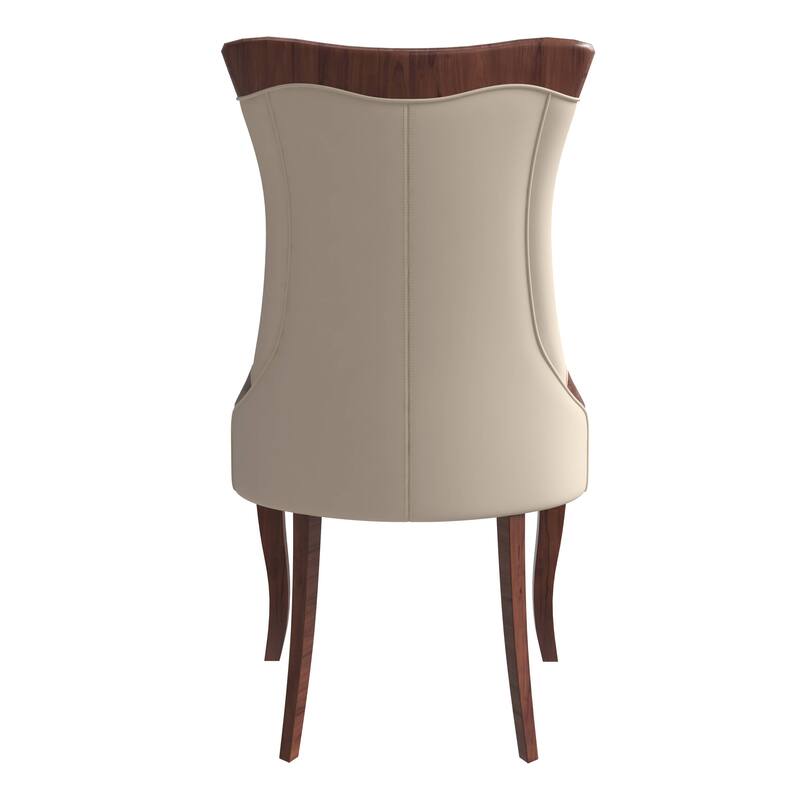 Novara Dining Chair with High-Back Design and Rubberwood Legs Set of 4