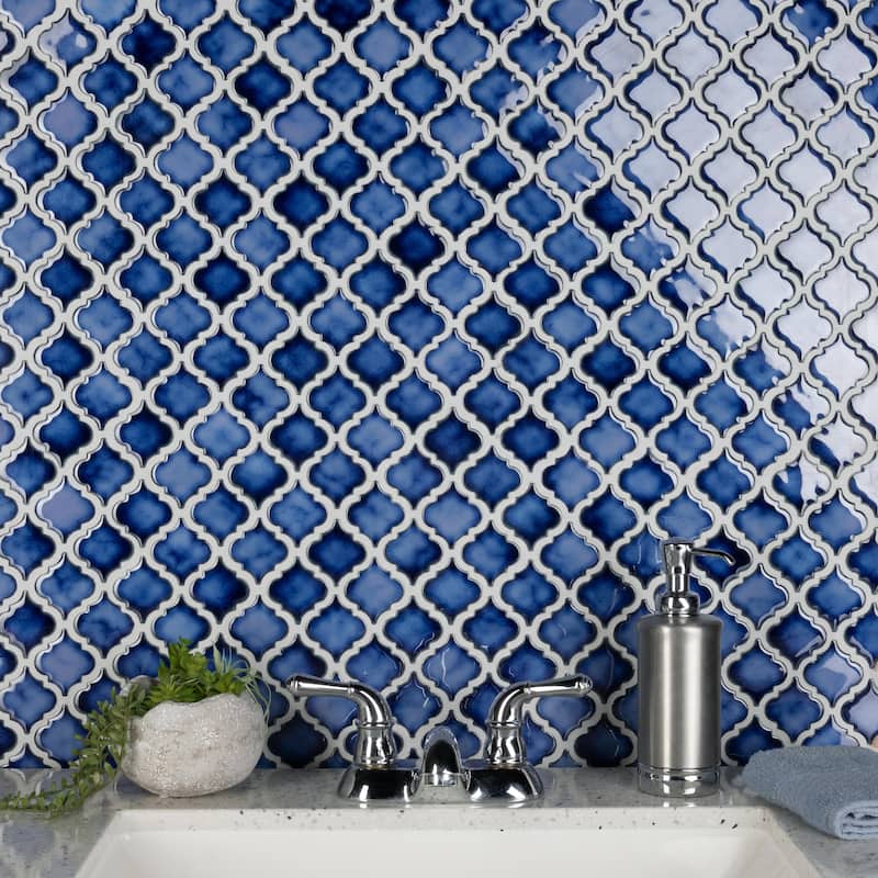 Merola Tile Hudson Tangier Sapphire 12-3/8" x 12-3/8" Porcelain Floor and Wall Tile