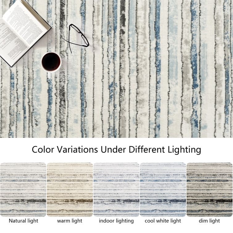 Modern Minimalist Striped Area Rug