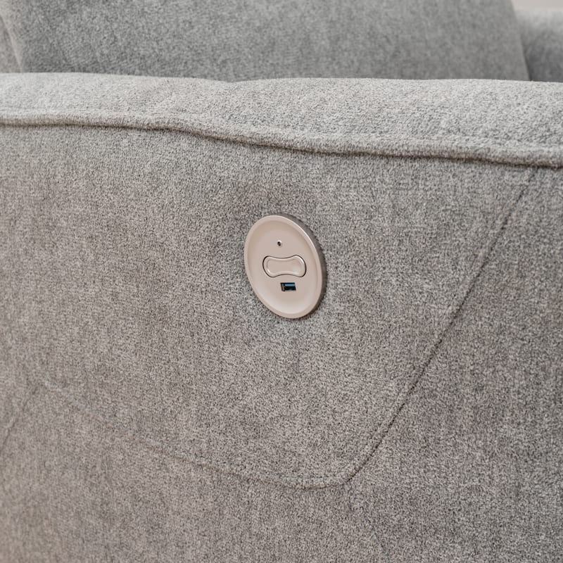 Colton Power Reclining Chair Grey