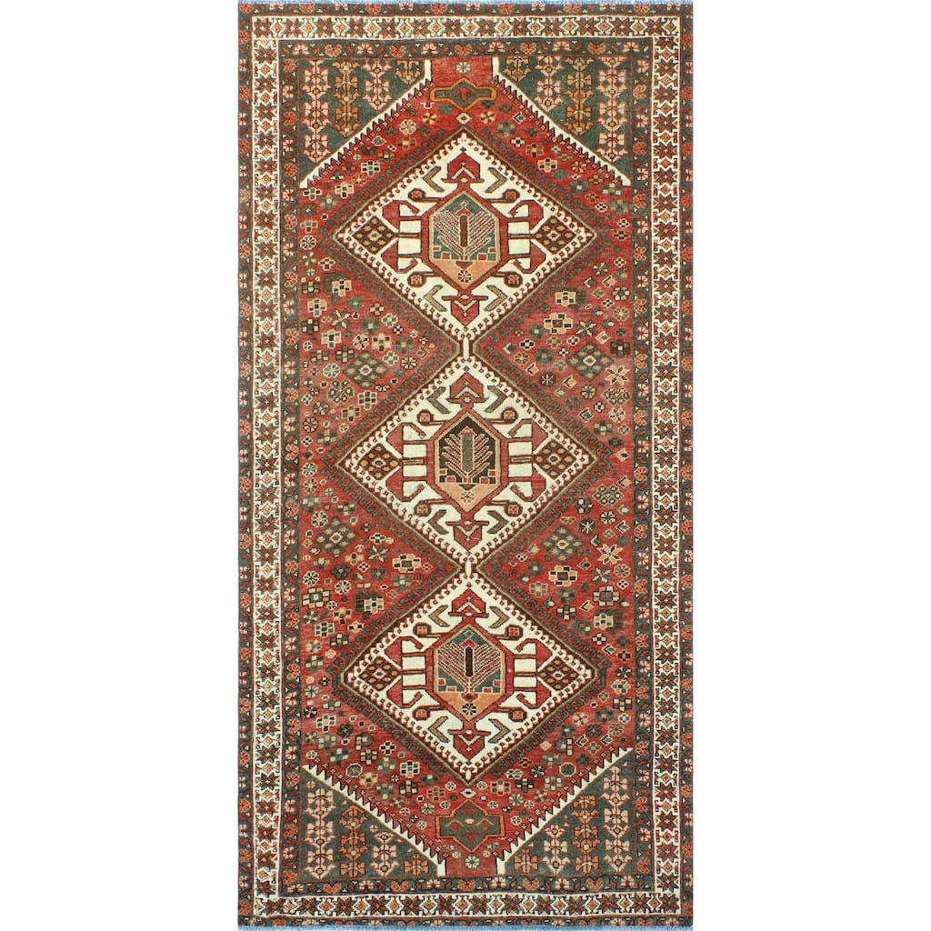 Fine Vintage Distressed Kelt. Oum Rust/Ivory Runner - 4'10" x 9'9"