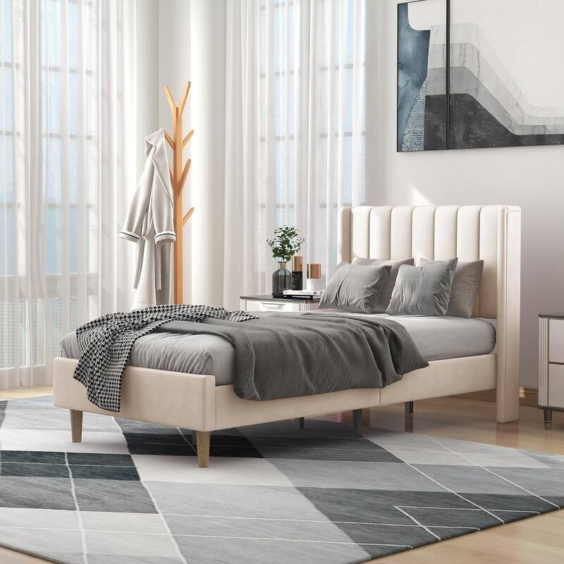 Alazyhome Upholstered Platform Bed Frame