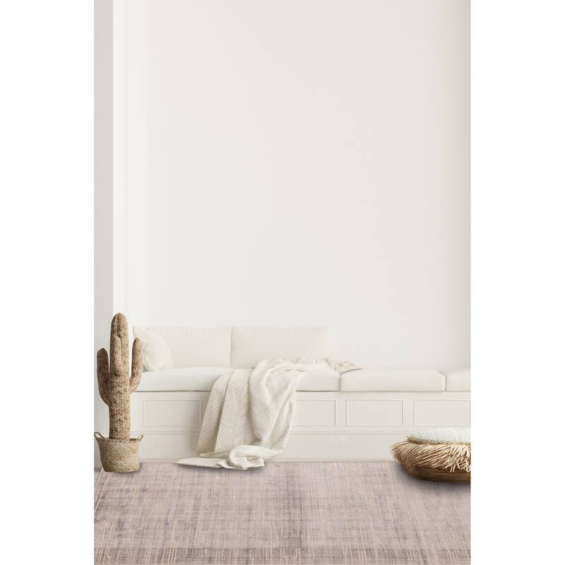 ECARPETGALLERY Hand Loomed Elysian Dark Grey Rug - 5'7 x 7'9