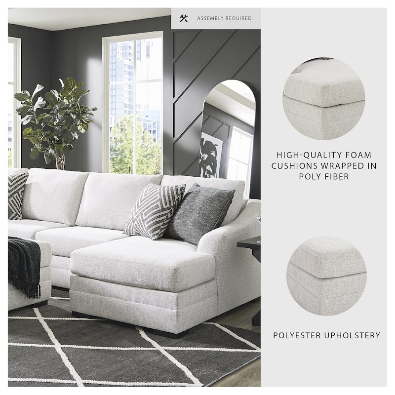 Signature Design by Ashley Koralynn Beige 3-Piece Sectional with Chaise