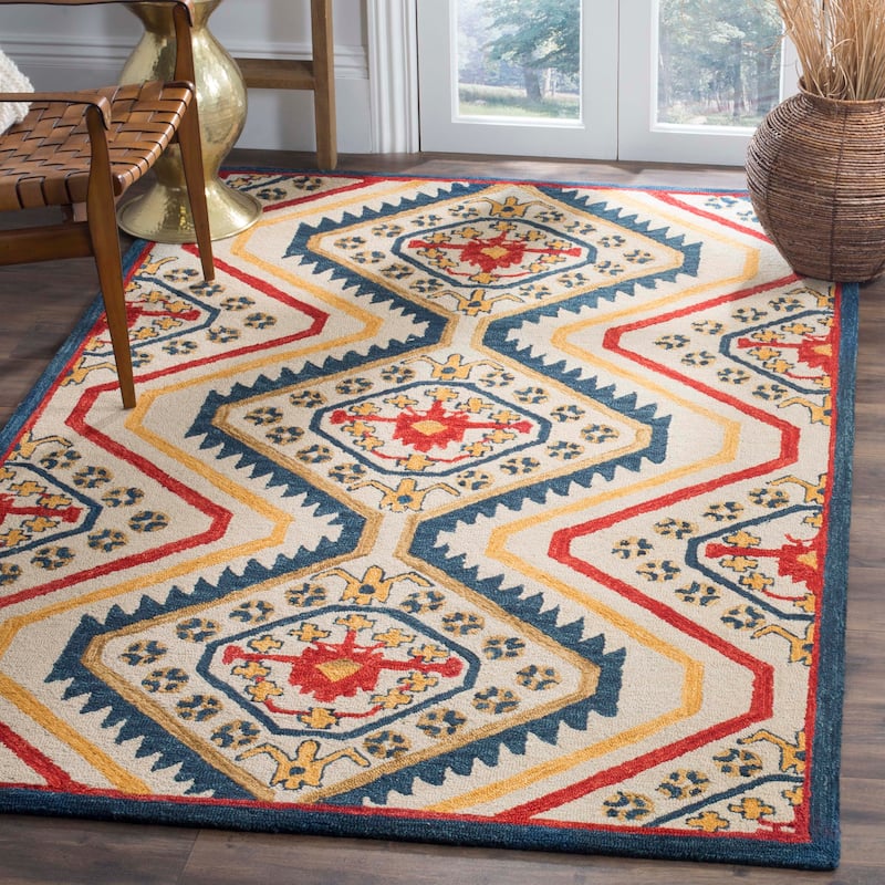 SAFAVIEH Handmade Aspen Rizumi Boho Tribal Wool Rug - 3' x 5' - Ivory/Multi