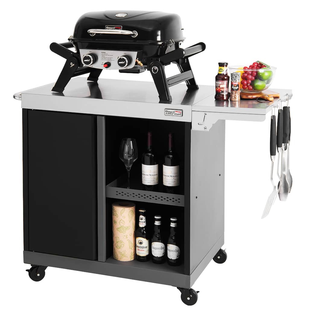 Royal Gourmet PC3201S Movable Kitchen Island Cart