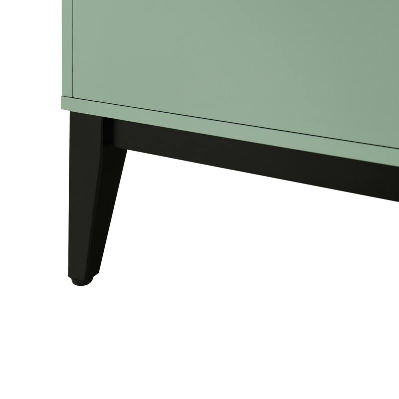 Luxurious 4-Door Wooden Sideboard with Adjustable Shelves for Hallways, Entryway & Living Room Storage