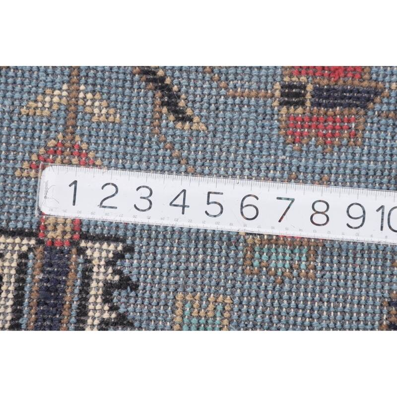 Light Blue Ziegler Foyer Rug Hand-Knotted Wool Carpet - 3'0"x 5'0"