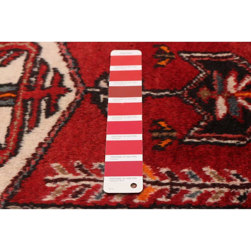 ECARPETGALLERY Hand-knotted Anadol Red Wool Rug - 3'5 x 9'6