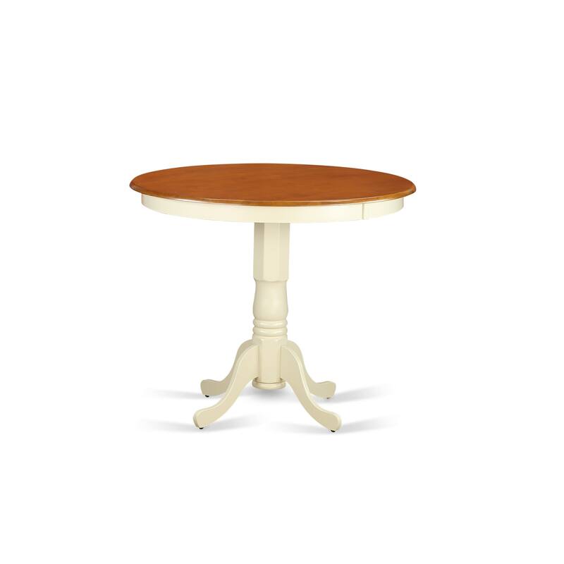 Counter Height Table Set - Kitchen Pub Table & Bar Stool - 5 Piece Retro Design