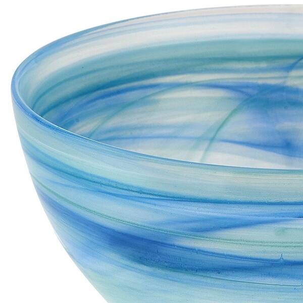 Alabaster Aqua Medium Bowl By Mariposa – Sallie Home