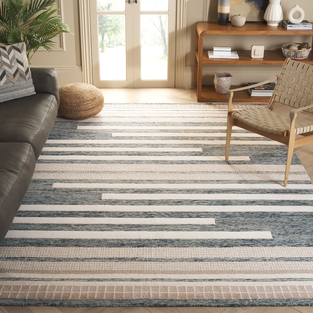 SAFAVIEH, Handmade Fifth Avenue Sigurosk Mid-Century Modern Wool Rug