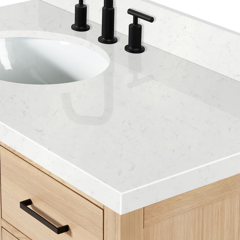 Ariel A042SLCQOVO Cambridge 43" Free Standing Single Basin Vanity Set