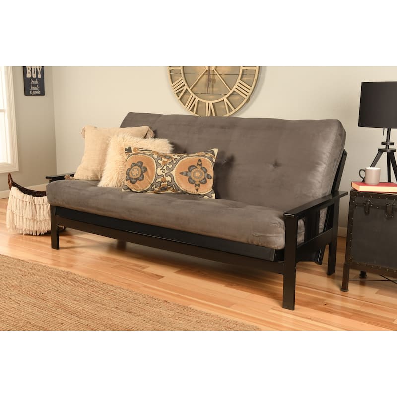 Somette High-density Foam and Spring Full-size Replacement Futon Mattress Only (Frame Not Included) - Suede Grey