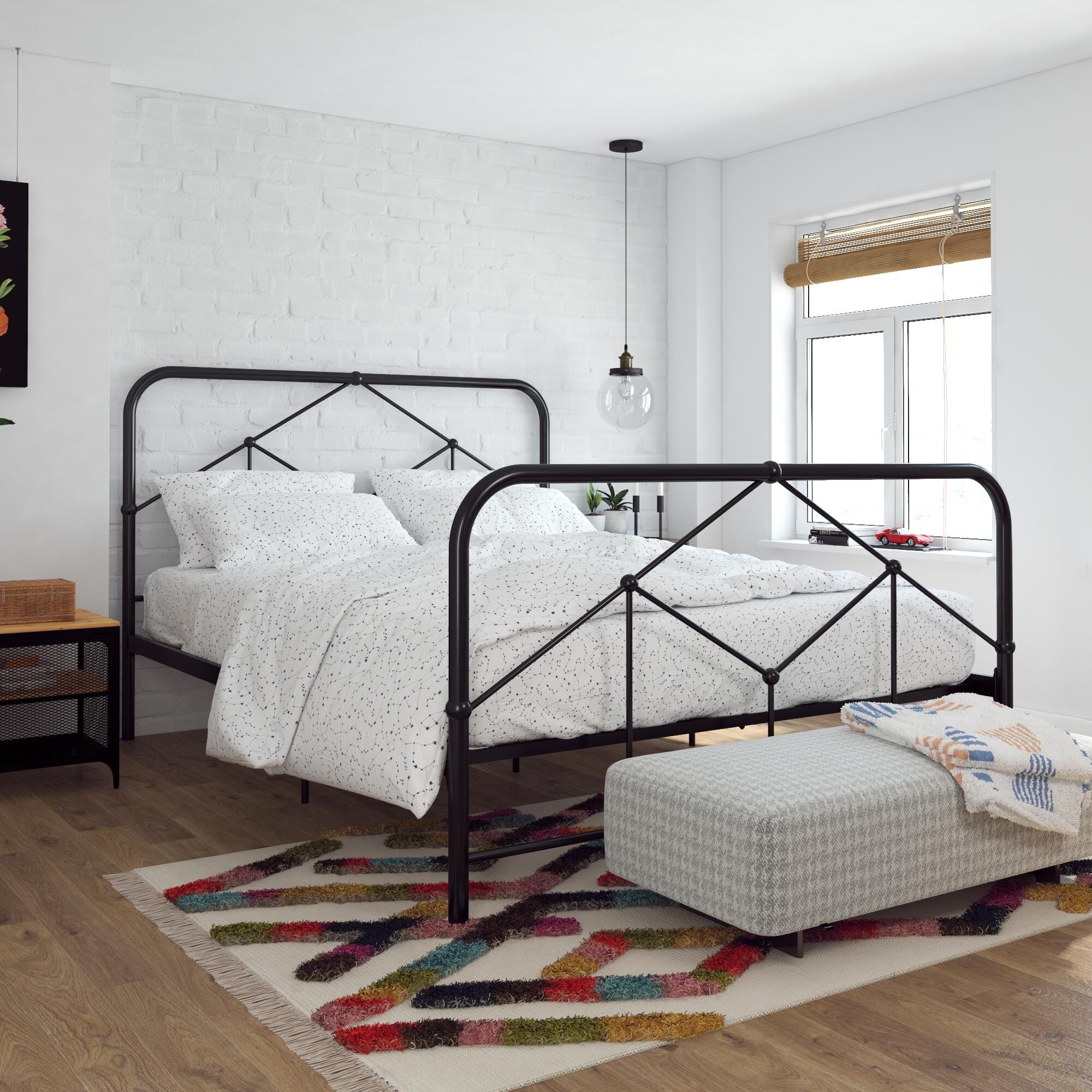Novogratz Francis Farmhouse Metal Bed