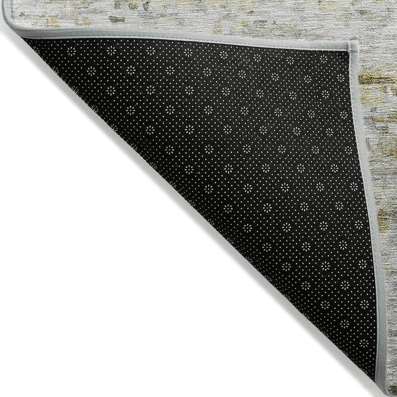 Machine Washable Indoor/ Outdoor Contemporary Solid Chantille Rug