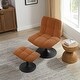 preview thumbnail 24 of 45, Art Leon Fabric Swivel Accent Chair with Ottoman