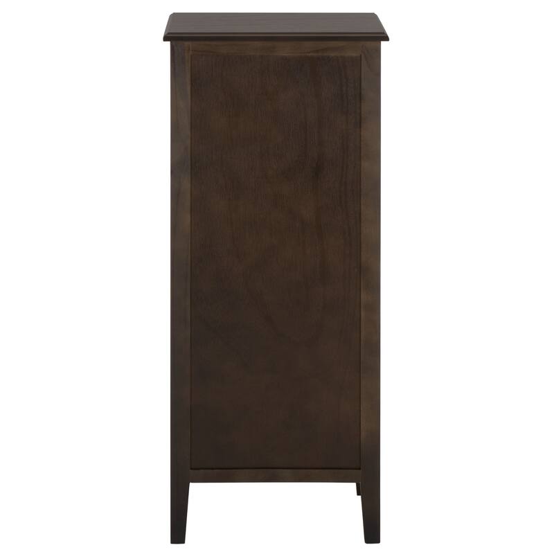 SAFAVIEH Hermine Distressed Black 4-Drawer Storage Side Table - 15" x 11.8" x 35.8" - 15"W x 12"D x 36"H