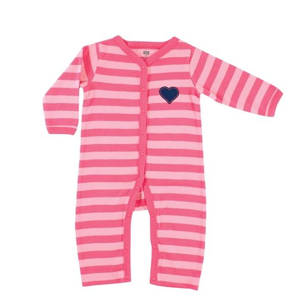 slide 1 of 1, Hudson Baby Infant Girl Cotton Coveralls 1pk, Pink 0 - 3 Months - Pink