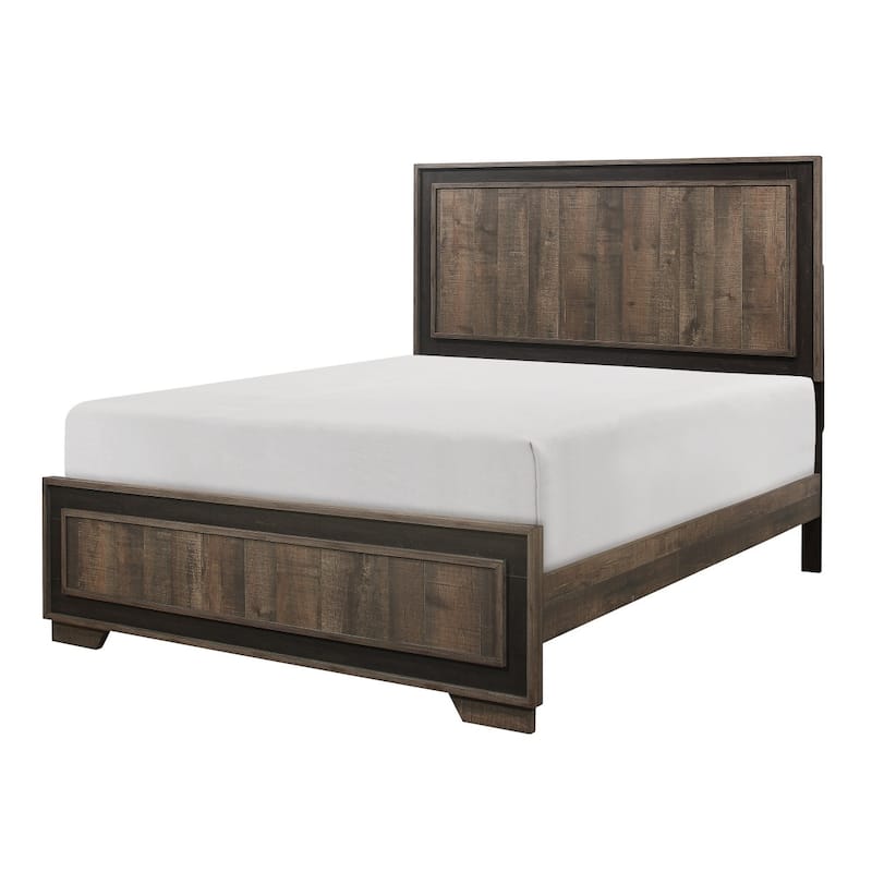 Shelli Rustic Mahogany Panel Bed