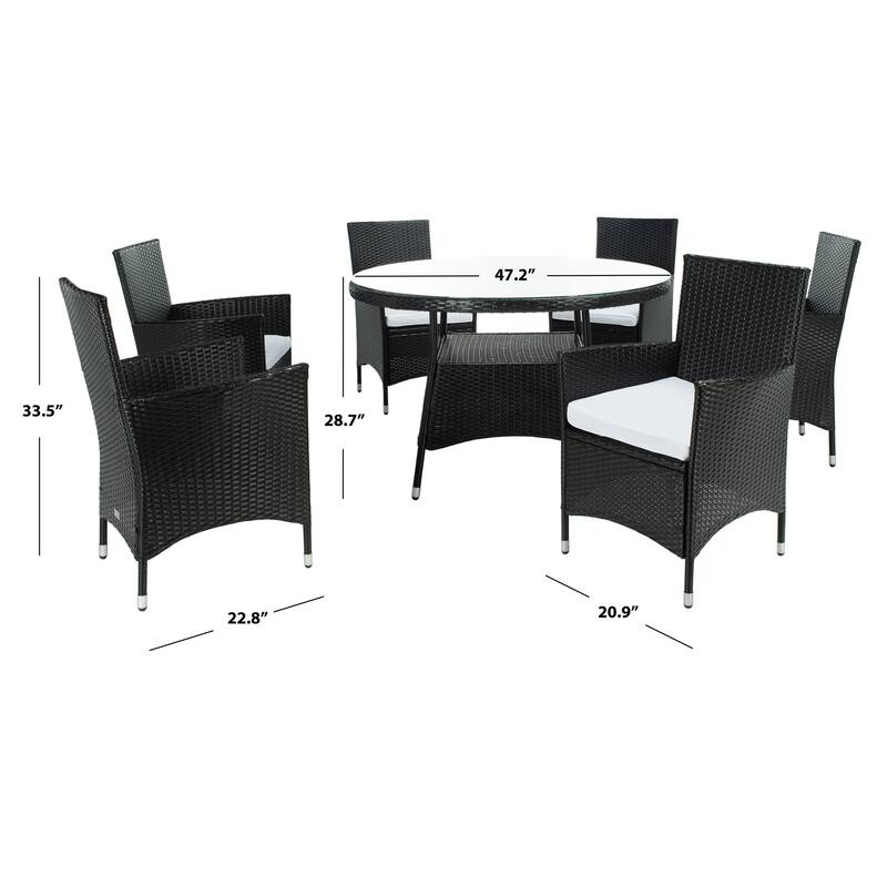 SAFAVIEH Outdoor Sambula 7-Piece Patio Dining Set - 47Wx47Dx29H