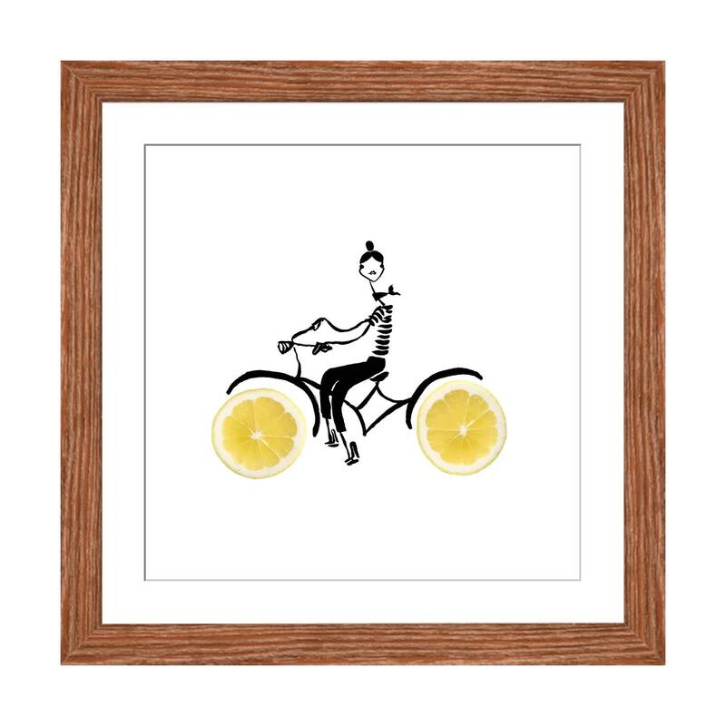 iCanvas "Lemon Cycle" by Gretchen Roehrs PFA - Walnut - 24x24x1