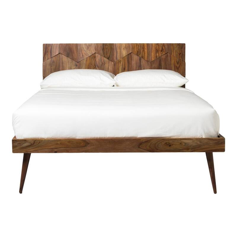 King Size Bed - Modern Upholstered Platform Bed with Wooden Frame & Storage - HomeStock