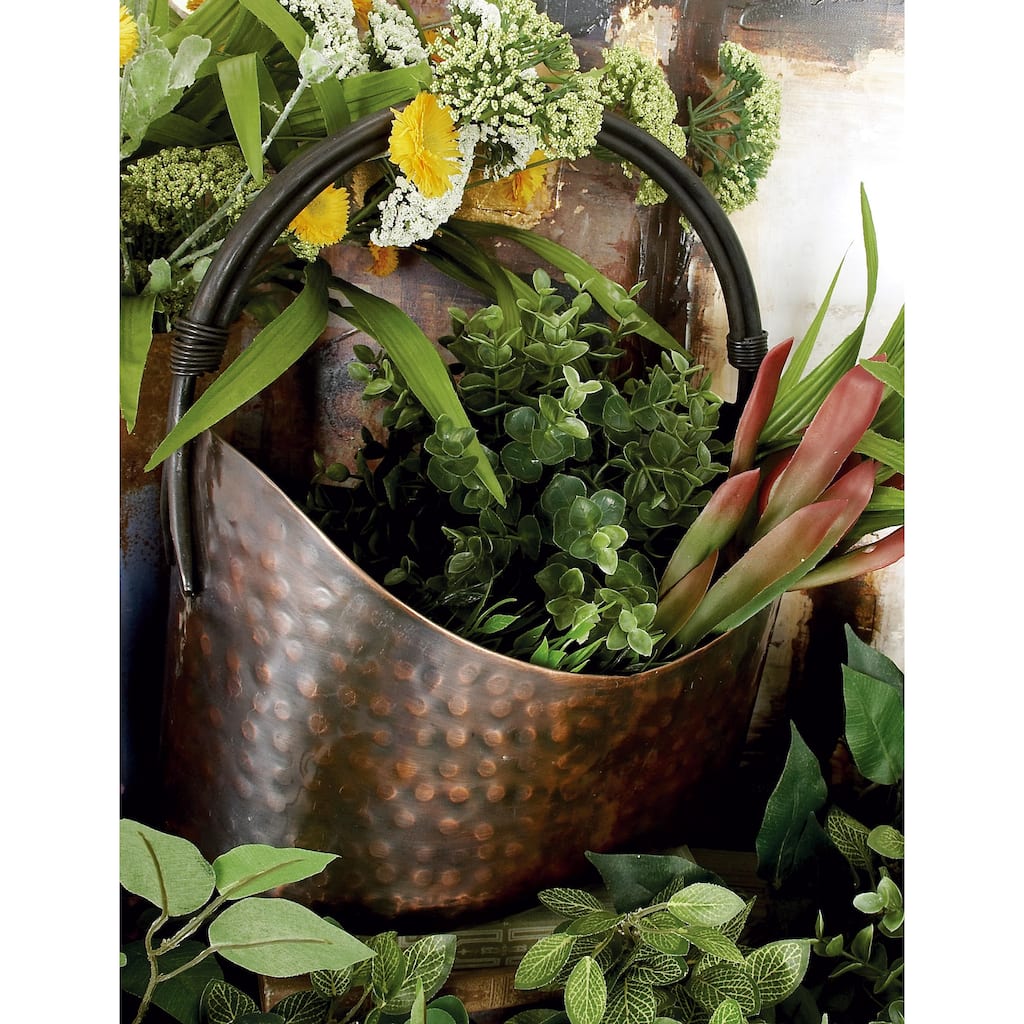 Copper Iron Rustic Planter (Set of 3) - SET/3 21", 18", 14"H - SET/3 21", 18", 14"H