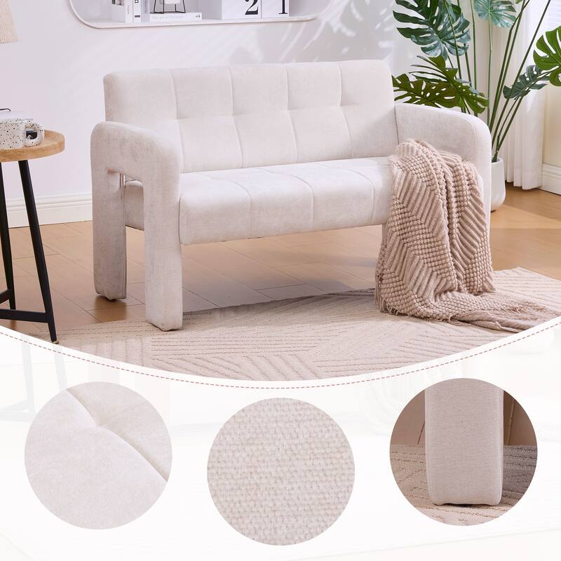 Nordic Modern Double Armchair - Beige