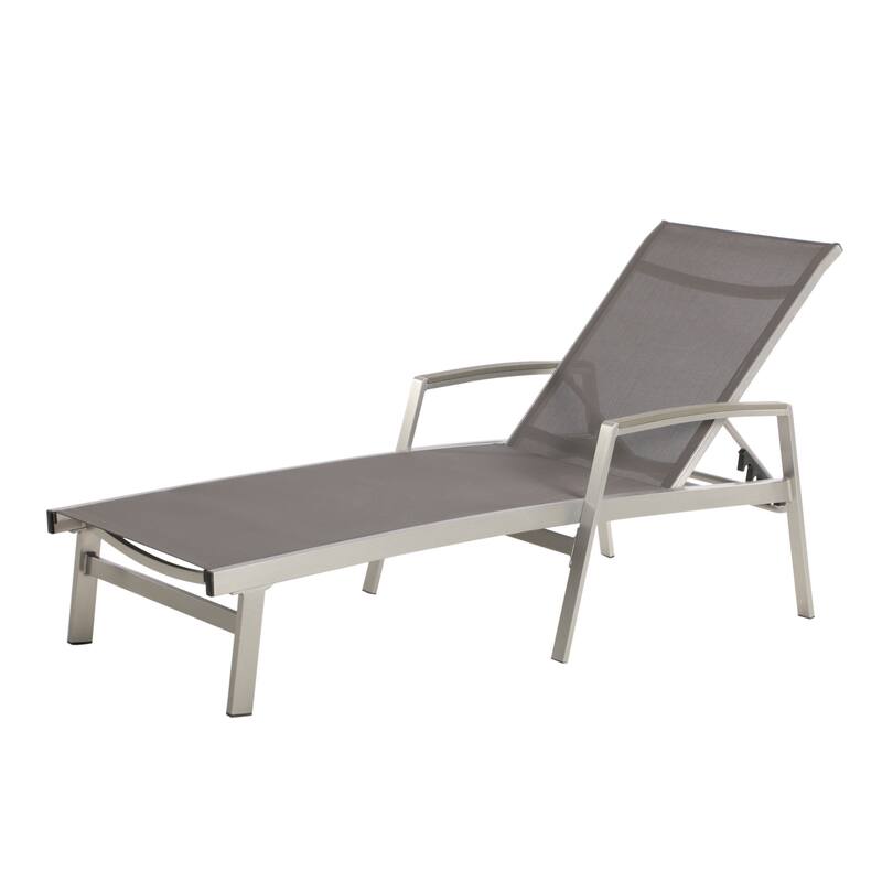Oxton Outdoor Aluminum Chaise Lounge by Christopher Knight Home