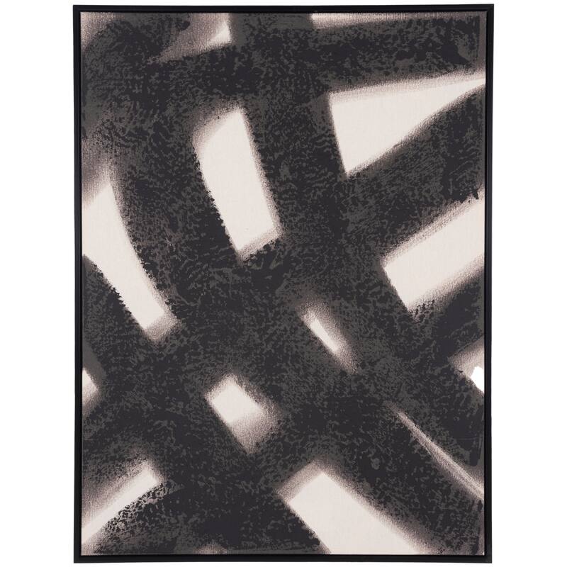 SAFAVIEH Laureta Modern Motion 30 x 40 Framed Linen Canvas Wall Art - 28.9 In. W x 0.03 In. D x 38.9 In. H