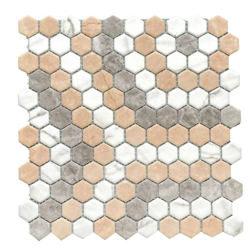 The Tile Life Eterna Hex 1x1 Glass Floor, Wall & Backsplash Tile