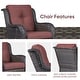 preview thumbnail 11 of 89, Outdoor Wicker High Back Club Chair with Cushions (Set of 2)