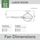 preview thumbnail 5 of 15, Hunter 52" Mazzini Ceiling Fan, Handheld Remote - ENERGY STAR - Casual Modern - Damp Rated!